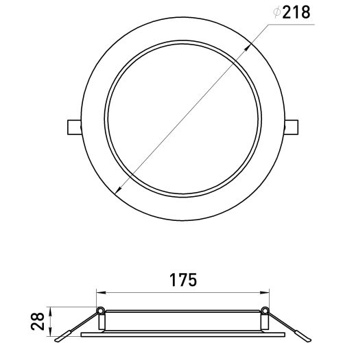 Светильник светодиодный LED 17-24-6K 24Вт 6500К встраив. круглый ЭРА Б0057426