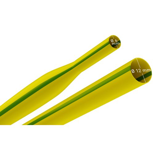 Трубка термоусадочная ТТУ нг-LS 12/6 1м желт./зел. (уп.25шт) NO-224-448 Эра Б0067685