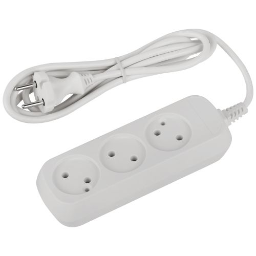 Удлинитель 3х1.5м без заземл. 10А IP20 GREEN LINE UDL-10-315 ПВС 2х0.75 Эра Б0065048