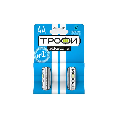 Элемент питания алкалиновый AA/LR6 LR6-2BL (блист.2шт) Трофи C0034926