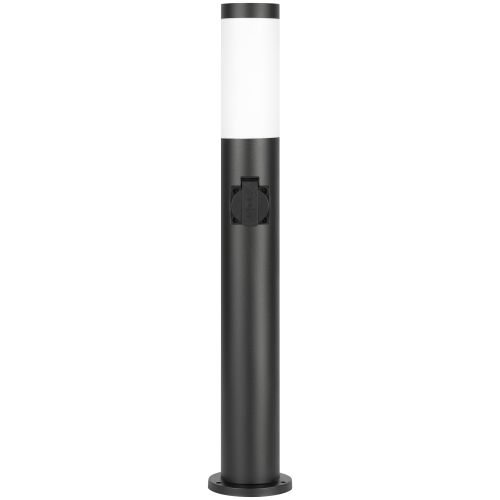 Светильник Беллона GBF-103-1-BL-0650 Е27 IP54 230В напольн. уличный с розеткой черн. Эра Б0071048