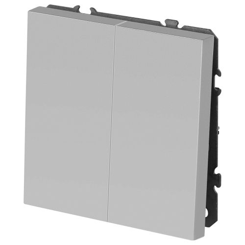 Переключатель 2-кл. СП Galaxy 10А IP20 250В алюм. 15-1106-03 Эра Б0070696
