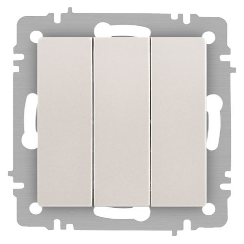 Выключатель 3-кл. СП Accent 6-106-06 10А IP20 250В AL/CU перламутр. Intro Б0063542