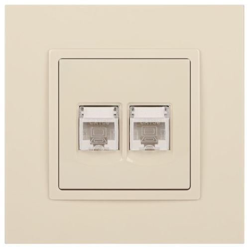 Розетка компьютерная 2-м Elegance 14-3108-02 RJ45 IP20 механизм сл. кость Эра Б0034309