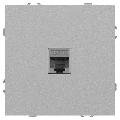 Розетка информационная 1-м СП Galaxy RJ45 16А IP20 250В алюм. 15-3107-03 Эра Б0070739