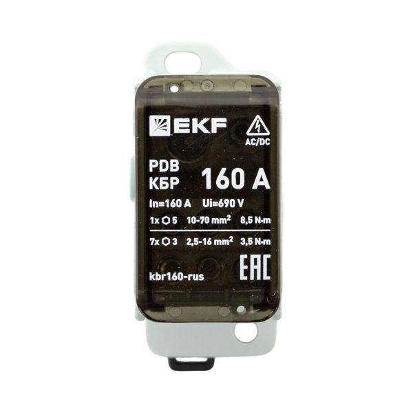 Блок распределительный клеммный КБР 160А EKF kbr160-rus