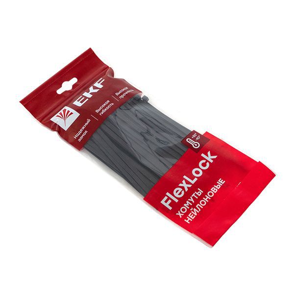 Хомут P6.6 4.6х120 FlexLock стандартный черн. (уп.100шт) PROxima EKF plc-fl-ctsb-4.6x120