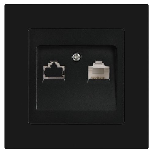 Розетка компьютерная 1-м СП Accent 6-303-05 RJ45 IP20 антрацит Intro Б0063634