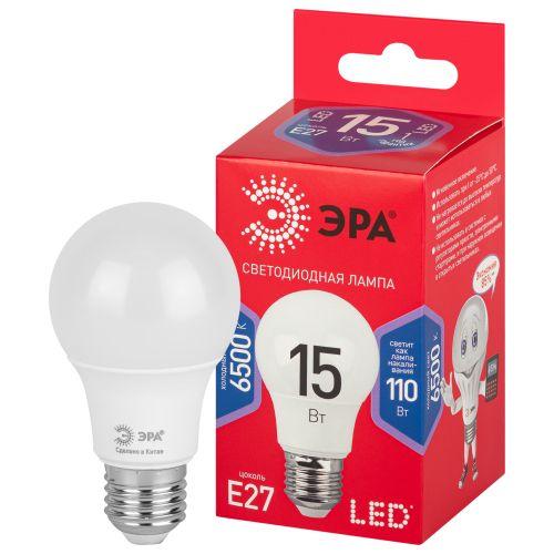 Лампа светодиодная RED LINE LED A60-15W-865-E27 R 15Вт A60 груша 6500К холод. бел. E27 Эра Б0046357