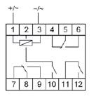 Реле промежуточное PK-4PZ (монтаж на DIN-рейке 35мм 12В AC/DC 4х8А 2P 2Z IP20) F&F EA06.001.014