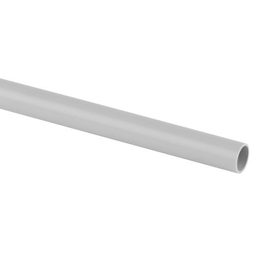 Труба гладкая ПВХ жесткая d40мм сер. (дл.2м) TRUB-40-2-PVC Эра Б0037549