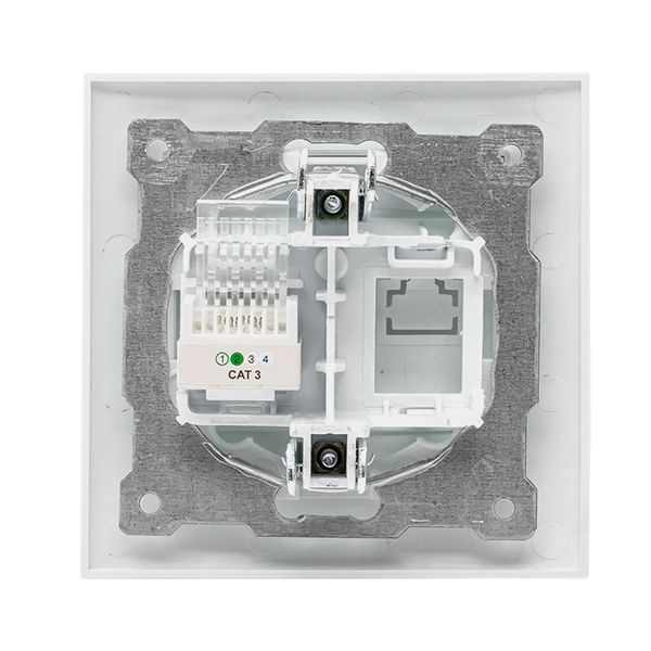 Розетка телефонная 1-м СП Валенсия RJ11 бел. PROxima EKF EWT01-034-10