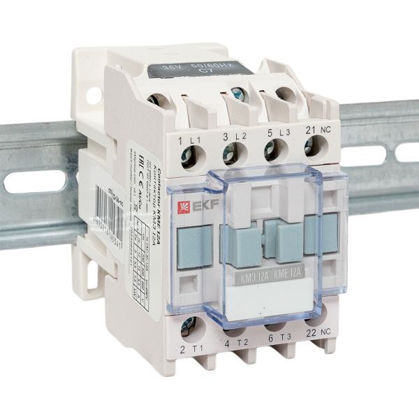 Контактор КМЭ-1 12А кат. 36В AC 1НЗ EKF ctr-s-12-36-nc
