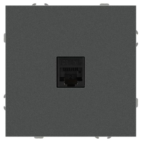 Розетка информационная 1-м СП Galaxy RJ45 16А IP20 250В графит 15-3107-06 Эра Б0070745