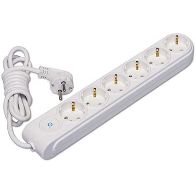 Удлинитель 6х3м с заземл. 16А IP20 с выкл. защ. шторки Makel N6310043