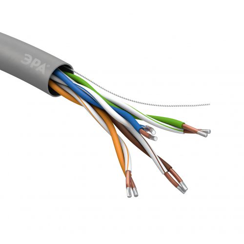 Кабель витая пара U/UTP кат.5E 4х2х24AWG CCA PVC SIMPLE (уп.100м) UL-4-PVC-A-100 Эра Б0044439