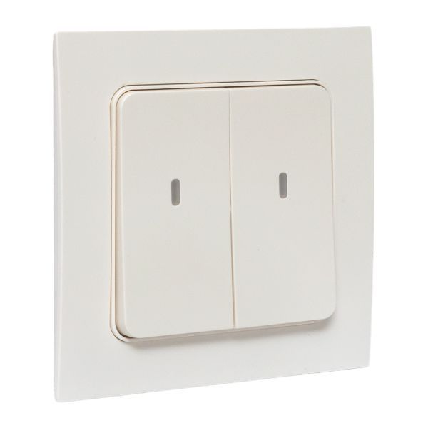 Выключатель 2-кл. Стокгольм Умный беспроводной бел. Zigbee Сonnect EKF RCV-ST2-WS-ZB