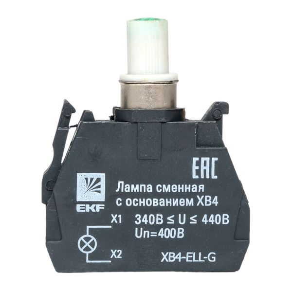Лампа сменная с основанием XB4 зел. 400В PROxima EKF XB4-ELL-G
