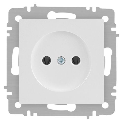 Розетка 1-м СП Accent 6-201-01 16А IP20 250В 2Р AL/CU бел. Intro Б0063653