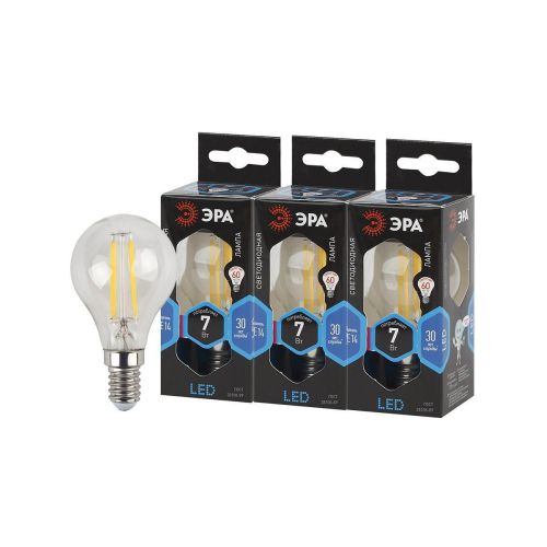 Лампа светодиодная филаментная F-LED P45-7w-840-E14 Эра Б0027947