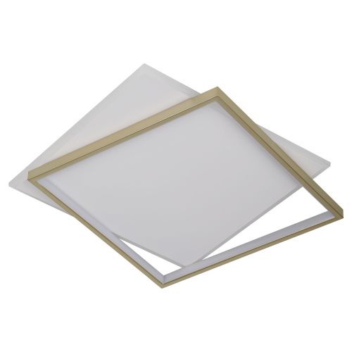 Светильник светодиодный Lima CLL-1-82-RC WH +GD 82Вт 3000К-6000К 500х500х55 с пультом ДУ бел./зол. Эра Б0069755