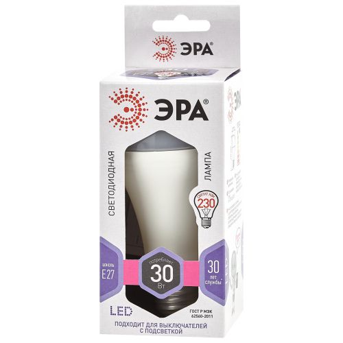 Лампа светодиодная LED A65-30W-860-E27 A65 30Вт груша E27 холод. бел. ЭРА Б0048017