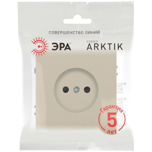 Розетка 1-м СП Arktik 16А IP20 250В без заземл. шампань 16-2106-04 Эра Б0071676