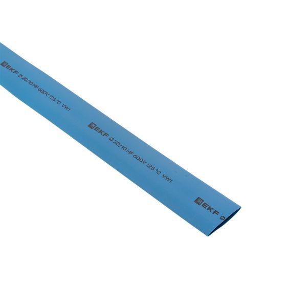 Трубка термоусадочная ТУТ нг 20/10 син. 1м (уп.50м) PROxima EKF tut-20-g-1m