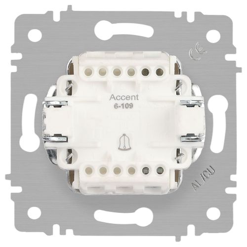 Кнопка Accent 6-109-02 10А-250В IP20 СУ сл. кость Intro Б0063606