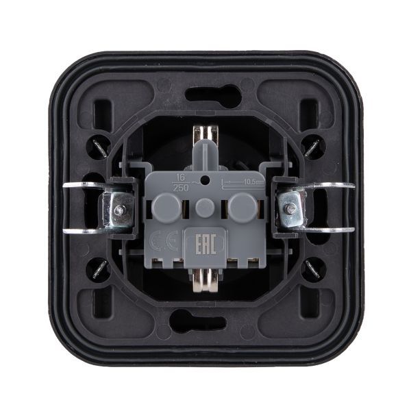 Розетка 1-м СП Бронто 16А IP55 винтов. клеммы антрацит EKF BT2-SOA-111