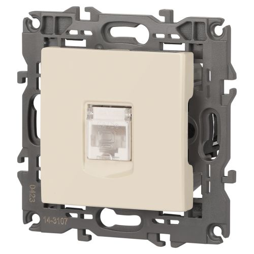 Розетка компьютерная 1-м Elegance 14-3107-02 RJ45 IP20 механизм сл. кость Эра Б0034303
