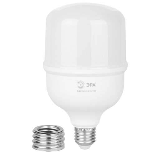 Лампа светодиодная высокомощная RED LINE LED POWER T140-100W-6500-E27/E40 R 100Вт Т140 колокол 6500К холод. бел. E27/E40 (переходник в компл.) 9800лм Эра Б0063872