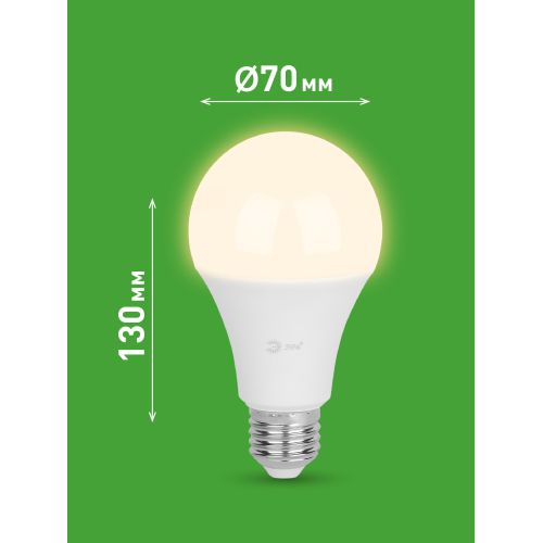 Лампа светодиодная GREEN LINE A65-30W-830-E27 GL 30Вт груша 3000К свет тепл. E27 Эра Б0067143