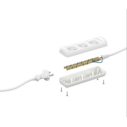 Удлинитель 3х5м без заземл. 10А IP20 U-3-5m-2х1 ПВС 2х1 Эра Б0028356