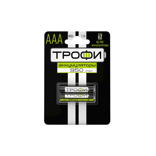 Аккумулятор AAA/HR03 950мА.ч HR03-2BL (блист.2шт) Трофи C0032097