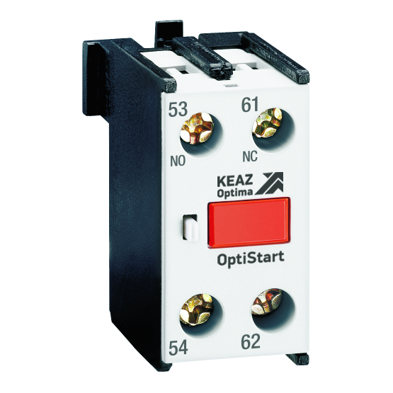 Блок контактный OptiStart K-FX-101111 фронтал. 1НО с опереж.+1НЗ с запазд. для F-09..(A)F-150 и FR КЭАЗ 335321