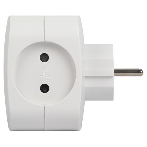 Разветвитель электрический SP-4-USB-W на 4 розетки 220В+ 2xUSB 2400мА без заземл 10А бел. Эра Б0049532
