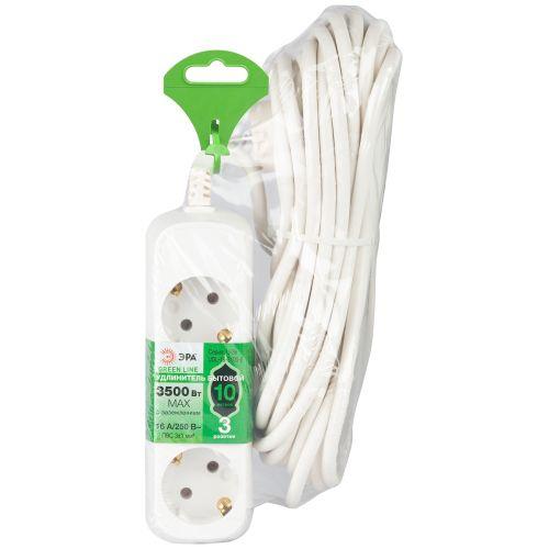 Удлинитель 3х10м с заземл. 16А IP20 GREEN LINE UDL-16-3100-E ПВС 3х1 Эра Б0064983