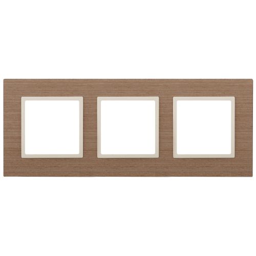 Рамка 3-м 14-5303-07 дерево Elegance ясень+сл. кость ЭРА Б0034578