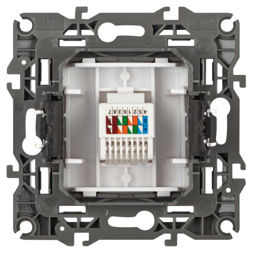 Розетка информационная Эра12 12-3107-16 RJ45 титан Эра Б0065716