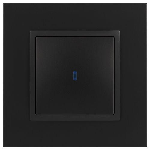 Выключатель 1-кл. СП Elegance 14-1102-05 10А IP20 250В 10AX с подсветкой механизм антрацит Эра Б0034219