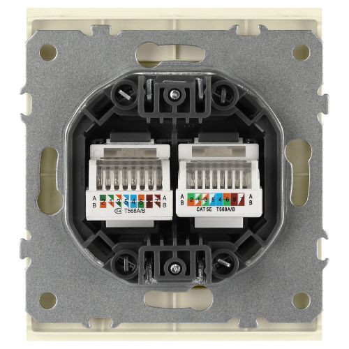 Розетка информационная 2-м СП Arktik RJ45 16А IP20 250В сл. кость 16-3108-02 Эра Б0070485