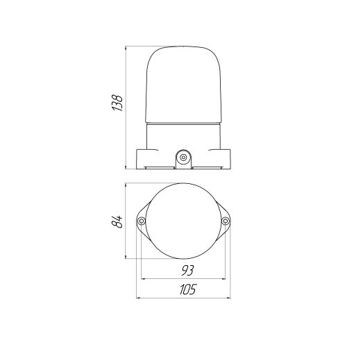 Светильник для бани НББ 01-60-001 пласт/стекло прямой IP65 E27 max 60Вт 135х105х84 бел. ЭРА Б0048030