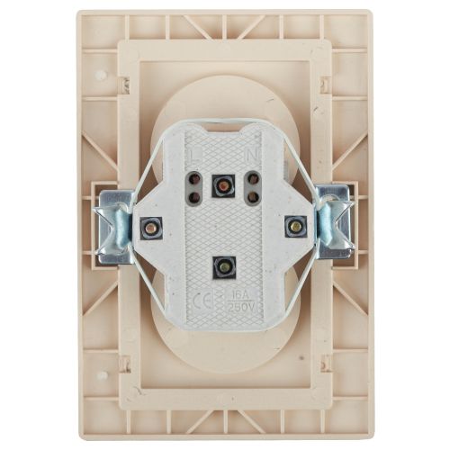 Розетка 2-м СП Plano 1-204-11 16А IP20 250В 2х2P сосна Intro Б0053914
