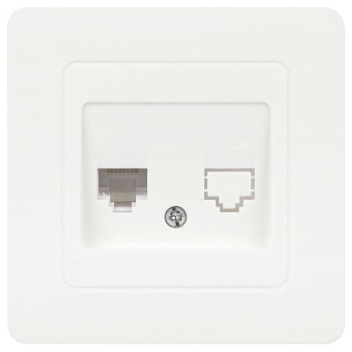 Розетка компьютерная 1-м СП Style 7-303-01 RJ45 бел. Intro Б0060649