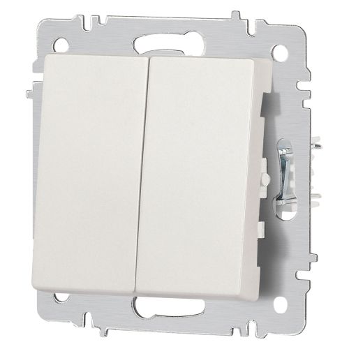 Выключатель 2-кл. СП Accent 6-104-06 10А IP20 250В AL/CU перламутр. Intro Б0063491
