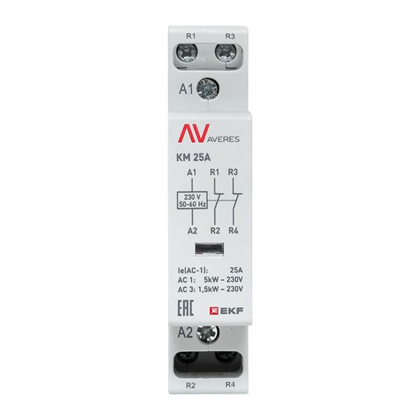 Контактор модульный КМ 25А 2NC 230В AC (1 мод.) AVERES EKF km-av-1-25-02-230V
