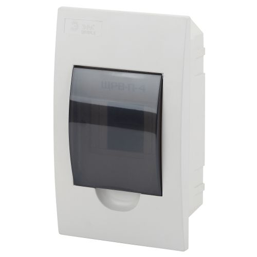 Бокс встраиваемый ЩРВ-П-4 4мод. IP41 пластик SIMPLE NO-box_simple-plastic_4_flush BOXF04 Эра Б0041509