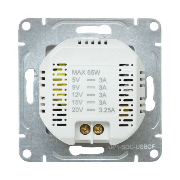 Розетка СП Эпика USB-C быстрая механизм шампань EKF UP1-SOC-USBCF