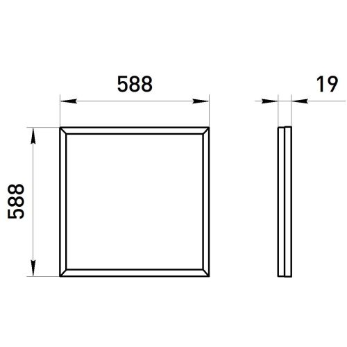 Светильник светодиодный SPO-14-38-6K-BL 38Вт 6500К IP40 3600лм 588х588 грильято матов. черн. Проектный Эра Б0063079